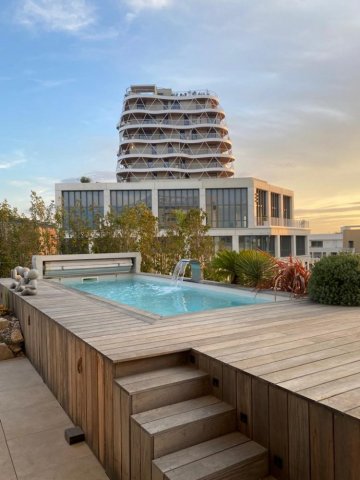 Aménagement paysager complet d'un toit terrasse à Montpellier