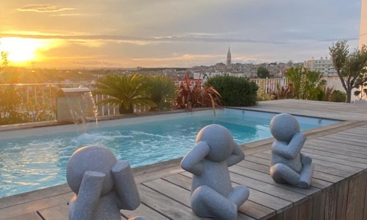 Aménagement paysager complet d'un toit terrasse à Montpellier